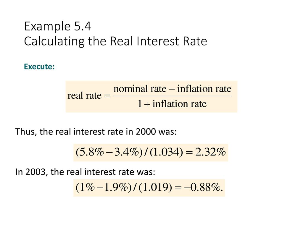 Real rate deals of interest calculator